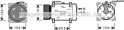 AVA RT K244 - Compressore, Climatizzatore www.autoricambi360.it