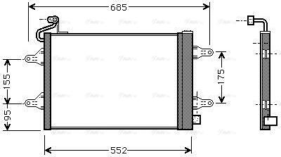 AVA SAA5007D - Condensatore, Climatizzatore www.autoricambi360.it