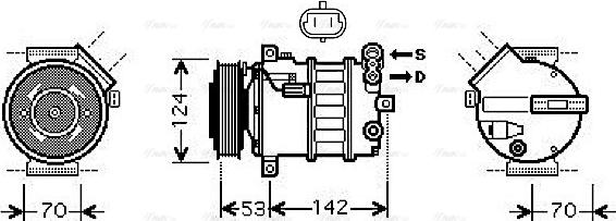 AVA SBAK063 - Compressore, Climatizzatore www.autoricambi360.it