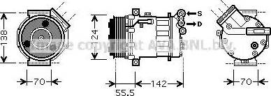 AVA SB K069 - Compressore, Climatizzatore www.autoricambi360.it