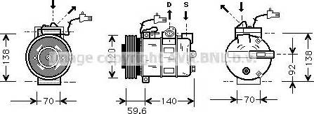 AVA SB K065 - Compressore, Climatizzatore www.autoricambi360.it