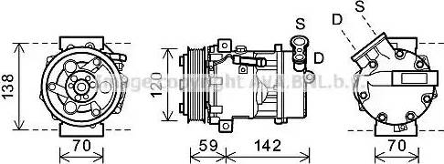 AVA SBK071 - Compressore, Climatizzatore www.autoricambi360.it