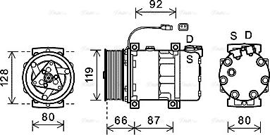 AVA SCAK040 - Compressore, Climatizzatore www.autoricambi360.it