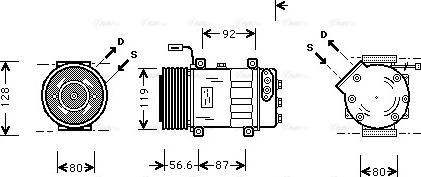 AVA SCAK016 - Compressore, Climatizzatore www.autoricambi360.it