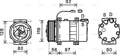 AVA SCAK033 - Compressore, Climatizzatore www.autoricambi360.it