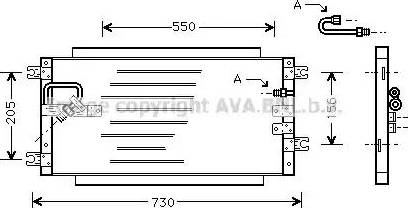 AVA TO 5252 - Condensatore, Climatizzatore www.autoricambi360.it