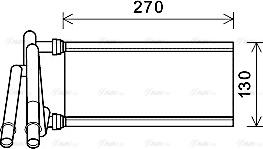 AVA TO6706 - Scambiatore calore, Riscaldamento abitacolo www.autoricambi360.it