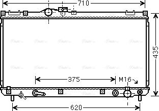AVA TO 2556 - Radiatore, Raffreddamento motore www.autoricambi360.it