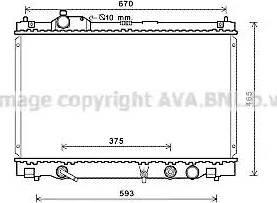 AVA TO2676 - Radiatore, Raffreddamento motore www.autoricambi360.it