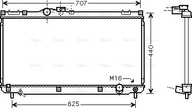 AVA TO 2321 - Radiatore, Raffreddamento motore www.autoricambi360.it