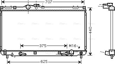 AVA TO 2322 - Radiatore, Raffreddamento motore www.autoricambi360.it