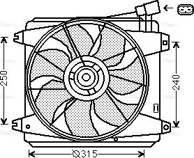 AVA TO7554 - Ventola, Raffreddamento motore www.autoricambi360.it