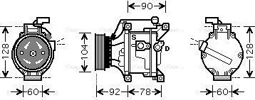 AVA TOAK446 - Compressore, Climatizzatore www.autoricambi360.it