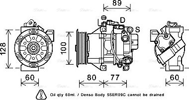 AVA TOAK618 - Compressore, Climatizzatore www.autoricambi360.it