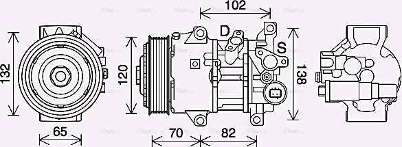 AVA TOAK745 - Compressore, Climatizzatore www.autoricambi360.it