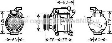 AVA TO K468 - Compressore, Climatizzatore www.autoricambi360.it