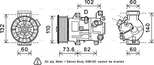 AVA TOK683 - Compressore, Climatizzatore www.autoricambi360.it