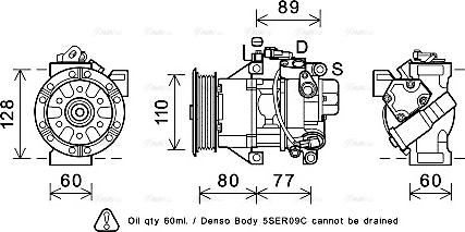 AVA TOK626 - Compressore, Climatizzatore www.autoricambi360.it