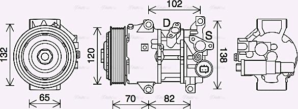 AVA TOK739 - Compressore, Climatizzatore www.autoricambi360.it