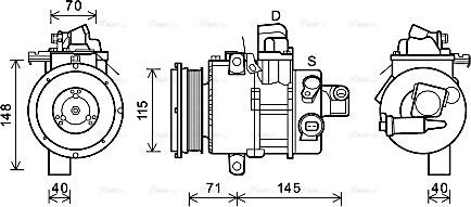AVA TOK725 - Compressore, Climatizzatore www.autoricambi360.it