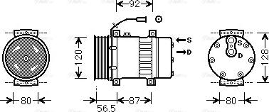 AVA VLAK062 - Compressore, Climatizzatore www.autoricambi360.it