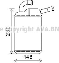 AVA VN6355 - Scambiatore calore, Riscaldamento abitacolo www.autoricambi360.it