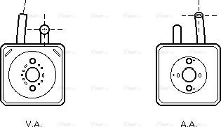 AVA VN3089 - Radiatore olio, Olio motore www.autoricambi360.it