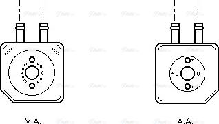 AVA VN3086 - Radiatore olio, Olio motore www.autoricambi360.it