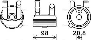 AVA VN3396 - Radiatore olio, Cambio automatico www.autoricambi360.it
