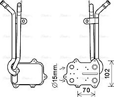 AVA VN3389 - Radiatore olio, Olio motore www.autoricambi360.it