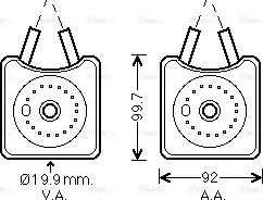 AVA VN3215 - Radiatore olio, Olio motore www.autoricambi360.it