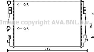 AVA VN2344 - Radiatore, Raffreddamento motore www.autoricambi360.it