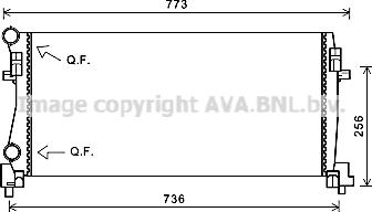 AVA VN2340 - Radiatore, Raffreddamento motore www.autoricambi360.it