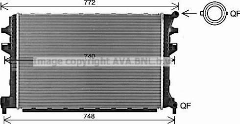 AVA VN2383 - Radiatore, Raffreddamento motore www.autoricambi360.it