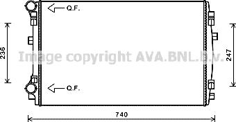 AVA VN2338 - Radiatore, Raffreddamento motore www.autoricambi360.it