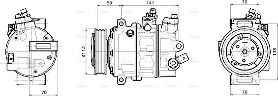 AVA VNAK446 - Compressore, Climatizzatore www.autoricambi360.it
