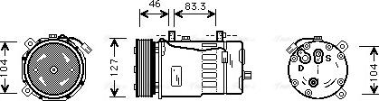 AVA VNAK050 - Compressore, Climatizzatore www.autoricambi360.it