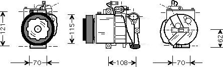 AVA VNAK064 - Compressore, Climatizzatore www.autoricambi360.it