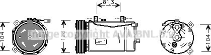 AVA VNK164 - Compressore, Climatizzatore www.autoricambi360.it