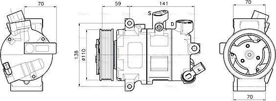AVA VNAK341 - Compressore, Climatizzatore www.autoricambi360.it