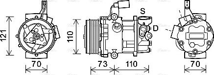 AVA VNAK375 - Compressore, Climatizzatore www.autoricambi360.it
