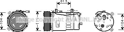 AVA VNK046 - Compressore, Climatizzatore www.autoricambi360.it