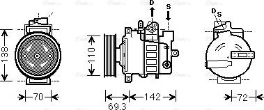 AVA VNK318 - Compressore, Climatizzatore www.autoricambi360.it