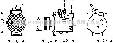 AVA VNK380 - Compressore, Climatizzatore www.autoricambi360.it