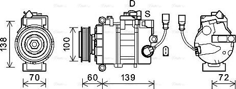 AVA VNK382 - Compressore, Climatizzatore www.autoricambi360.it