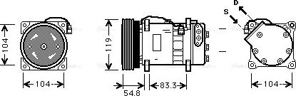 AVA VNK281 - Compressore, Climatizzatore www.autoricambi360.it