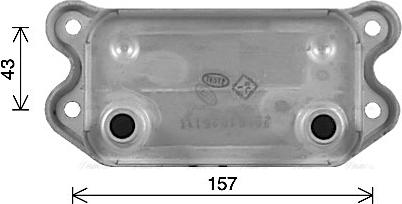 AVA VO3298 - Radiatore olio, Olio motore www.autoricambi360.it