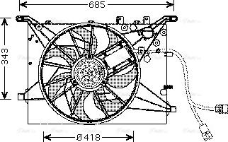 AVA VO 7502 - Ventola, Raffreddamento motore www.autoricambi360.it