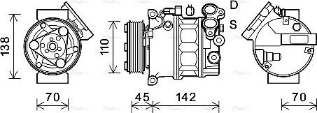AVA VOAK192 - Compressore, Climatizzatore www.autoricambi360.it