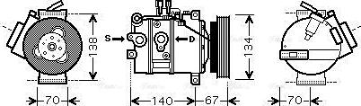 AVA VOAK142 - Compressore, Climatizzatore www.autoricambi360.it